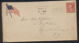 USA 1917 2c Washington, Patriotic Flag Cover To NY, Army & Navy - Altri & Non Classificati