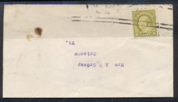 USA 1917 8c Franklin Sc#508 Solo Cover To Orleans - Other & Unclassified