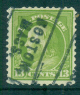 USA 1917-19 Sc#513 13c Apple Green Franklin Perf 11 No Wmk FU Lot69247 - Autres & Non Classés