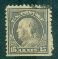 USA 1917-19 Sc#514 15c Grey Franklin Perf 11 No Wmk FU Lot69254 - Autres & Non Classés