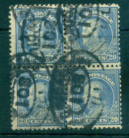 USA 1917-19 Sc#515 20c Light Ultramarine Franklin Perf 11 No Wmk Blk 4 FU Lot69269 - Other & Unclassified