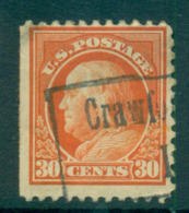 USA 1917-19 Sc#516 30c Orange Red Franklin Perf 11 No Wmk FU Lot69276 - Autres & Non Classés