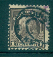 USA 1917-19 Sc#518 $1 Violet Brown Franklin Perf 11 No Wmk FU Lot69290 - Autres & Non Classés