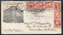 USA 1918 6x2c Washington Advertising Cover, Claypool Hotel - Other & Unclassified