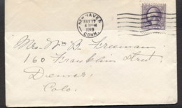 USA 1919 3c Washington Cover To Denver - Autres & Non Classés