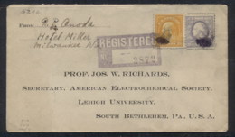 USA 1919 Washington-Franklin Registered Electrochemical Cover To Philadelphia - Other & Unclassified