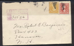 USA 1921 Washington-Franklin Registered Cover To New Hampshire - Autres & Non Classés