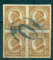 USA 1923-25 Sc#576 1.5c Harding Side Face IMPERF (Flat Plate) Blk 4 FU Lot68054 - Autres & Non Classés