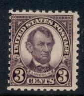USA 1923-26 Sc#584 3c Lincoln Rotary Perf 10 MLH - Other & Unclassified