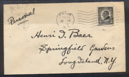 USA 1924 Harding Imperf Cover To NY - Other & Unclassified