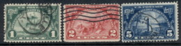 USA 1924 Sc#614-16 Hugenot-Walloon Tercentenary FU - Other & Unclassified