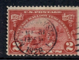 USA 1924 Sc#615 Hugenot-Walloon Tercentenary 2c FU - Autres & Non Classés