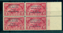 USA 1924 Sc#615 Hugenot-Walloon Tercentenary 2c PB4#15761 Precancel Waco Texas MLH/MUH Lot67349 - Sonstige & Ohne Zuordnung