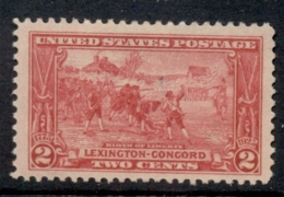 USA 1925 Sc#618 Lexington-Concord 2c MLH - Andere & Zonder Classificatie