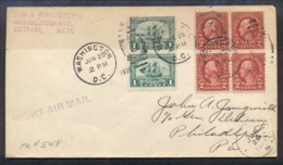 USA 1926 Pilgrim Tercentenary Night Airmail Cover To Philadelphia - Altri & Non Classificati