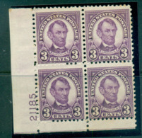 USA 1926-34 Sc#635 3c Lincoln P 11x10.5 (Rotary)PB#21185 MUH Lot67926 - Other & Unclassified