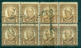 USA 1926-34 Sc#636 4c Taft P 11x10.5 (Rotary) Blk 8 FU Lot67933 - Other & Unclassified