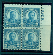USA 1926-34 Sc#637 5c Roosevelt P 11x10.5 (Rotary) PB#18909 MUH Lot67944 - Autres & Non Classés