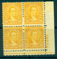 USA 1926-34 Sc#642 10c Monroe P 11x10.5 (Rotary) PB#19234 MUH Lot67993 - Other & Unclassified