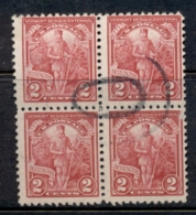 USA 1927 Sc#643 Vermont Sesquicentennial Blk4 FU - Altri & Non Classificati