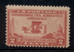 USA 1928 Sc#649 International Civil Aeronautics Conference 2c MUH - Other & Unclassified