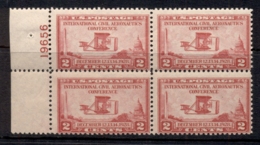 USA 1928 Sc#649 International Civil Aeronautics Conference 2c PB#19656 MUH/MLH - Other & Unclassified