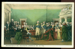USA 1930c Resignation Of Gen. Washington, Annapolis, Colored Print, Unused - Altri & Non Classificati