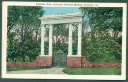 USA 1930c Sheridan Gate, Arlington National Military Cemetery,hand Colored, Unused - Sonstige & Ohne Zuordnung