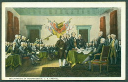 USA 1930s Declaration Of Independence, Colored Print, Unused - Altri & Non Classificati