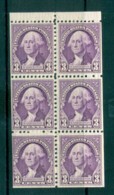 USA 1932 Sc#720a 3c Washington Booklet Pane MUH Lot72255 - Autres & Non Classés