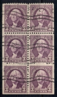 USA 1932 Sc#720b Washington 3c Booklet Pane FU - Otros & Sin Clasificación