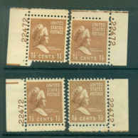 USA 1938 Sc#805 Martha Washington 4x Position PNS#22472 MLH Lot55943 - Other & Unclassified