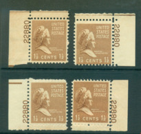 USA 1938 Sc#805 Martha Washington 4x Position PNS#22880 MLH Lot55937 - Other & Unclassified