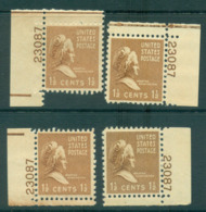 USA 1938 Sc#805 Martha Washington 4x Position PNS#23087 MLH Lot55935 - Autres & Non Classés