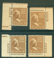 USA 1938 Sc#805 Martha Washington 4x Position PNS#23372 MLH Lot55926 - Sonstige & Ohne Zuordnung