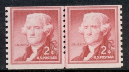 USA 1954-80 Sc#1055 Jefferson Coil Line Pr MUH - Sonstige & Ohne Zuordnung