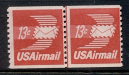 USA 1971-73 Sc#C83Airmail Coil Line Pr MUH - Sonstige & Ohne Zuordnung