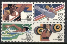 USA 1983 Summer Olympics 40c Blk4 MUH - Other & Unclassified