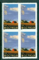 USA 1988 Sc#3206 Wisconsin Statehood Blk 4 MUH Lot33764 - Autres & Non Classés