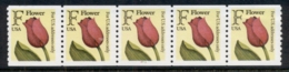 USA 1991 Sc#2518 Flower Coil Str 4 P#2222 MUH - Rollen (Plaatnummers)