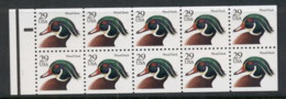 USA 1991-95 Sc#2484 Wood Duck Booklet Pane MUH - Other & Unclassified