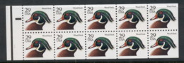 USA 1991-95 Sc#2484 Wood Duck Booklet Pane MUH - Autres & Non Classés