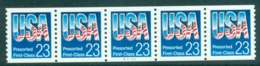 USA 1992 Sc#2606 USA & Flag Coil P#A1111 Str 5 MUH Lot47671 - Rollen (Plaatnummers)