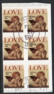 USA 1995 Love 32c Blk6 FU - Autres & Non Classés
