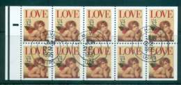 USA 1995 Sc#2959 32c Love Cherub Booklet Pane FU Lot47977 - Otros & Sin Clasificación