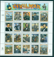 USA 1995 Sc#2975 Civil War Pane 20 MUH Lot33744 - Ganze Bögen