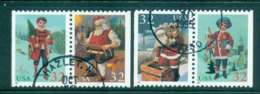 USA 1995 Sc#3004-7 Xmas Children, Santa Ex Booklet 2x Prs FU Lot47955 - Sonstige & Ohne Zuordnung