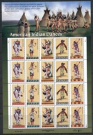 USA 1996 Sc#3072-76 American Indian Dancers Pane 20 MUH - Feuilles Complètes