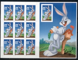 USA 1997 Sc#3138 Bugs Bunny IMPERF RH Pane 10 MUH - Volledige Vellen