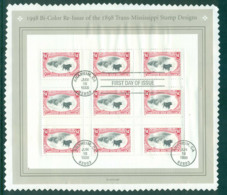 USA 1998 Sc#3210 Trans Misissippi Stamps Cent.$1 Pane 9 FU Lot55814 - Ganze Bögen